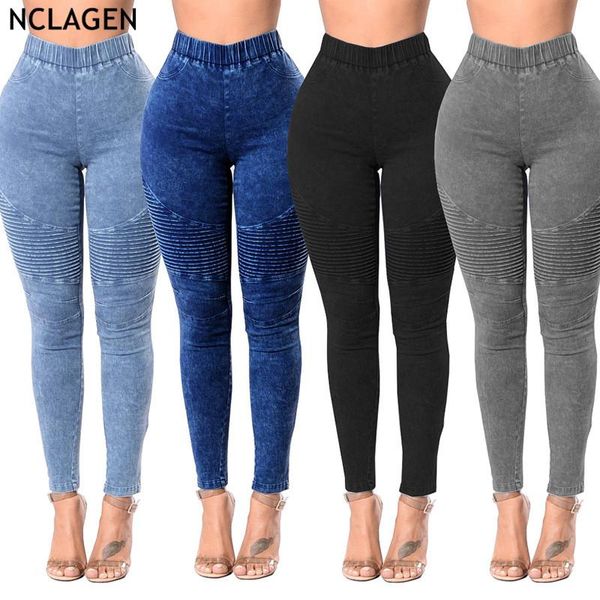 women's jeans nclagen skinny high waist bulifting women fitness pencil pants 2021 elastic party club woman workout denim trousers, Blue
women's jeans nclagen skinny high waist bulifting women fitness pencil pants 2021 elastic party club woman workout denim trousers, Blue