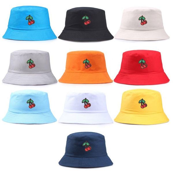 cotton bucket hat cute cherry fruit embroidery wide brim fisherman cap 2xpd, Blue;gray
cotton bucket hat cute cherry fruit embroidery wide brim fisherman cap 2xpd, Blue;gray