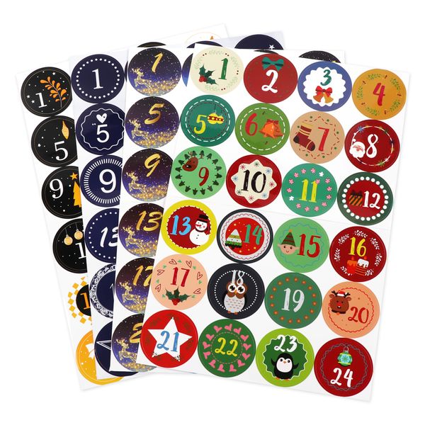 advent number 24pcs/set calendar merry paper christmas sticker cookie candy seal stickers xmas decoration diy packing labels
advent number 24pcs/set calendar merry paper christmas sticker cookie candy seal stickers xmas decoration diy packing labels