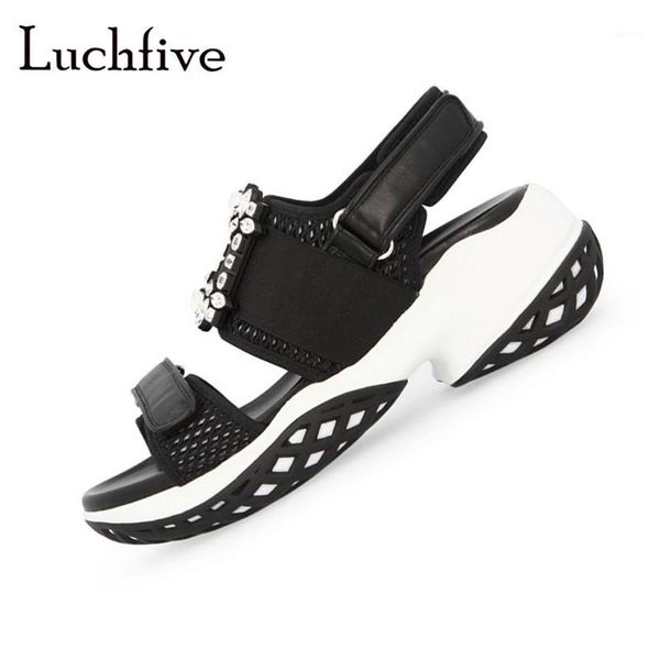 white mesh sandals height increasing platform beach sandals crystal buckle strap summer open toe casual shoes women1, Black
white mesh sandals height increasing platform beach sandals crystal buckle strap summer open toe casual shoes women1, Black
