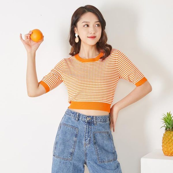 spring summer women t shirt knit elastic fashion o neck short sleeve female blouse pullover short t shirt 0719a d168, White;black
spring summer women t shirt knit elastic fashion o neck short sleeve female blouse pullover short t shirt 0719a d168, White;black