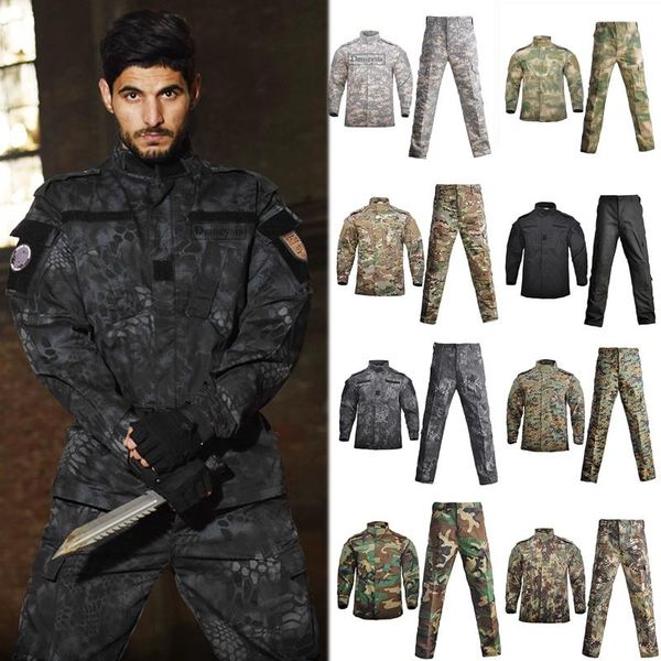 hunting sets uniform tactical paintball clothing army combat mens jacket + pants militar soldier camouflage set, Camo
hunting sets uniform tactical paintball clothing army combat mens jacket + pants militar soldier camouflage set, Camo
