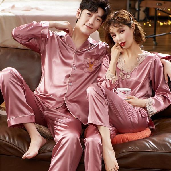large size 2pcs pajamas suit satin couple men nightwear intimate lingerie loose female robe gown sleepwear home clothing -3xl1, Black;brown
large size 2pcs pajamas suit satin couple men nightwear intimate lingerie loose female robe gown sleepwear home clothing -3xl1, Black;brown