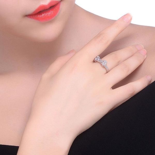 fashion ring for wemen jewelry bow style rings with shining crystal stone drop shipping, Silver
fashion ring for wemen jewelry bow style rings with shining crystal stone drop shipping, Silver