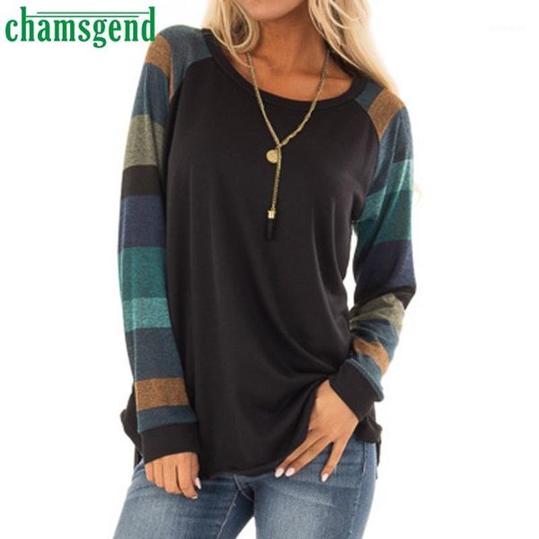 chamsgend 2018 women and blouses fashion autumn winter stripe o-neck casual ladies long sleeve shirt woman clothes #35*1, White
chamsgend 2018 women and blouses fashion autumn winter stripe o-neck casual ladies long sleeve shirt woman clothes #35*1, White