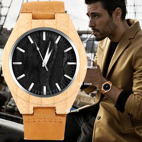 natural bamboo wood watch for men mens quartz wooden case wristwatch male real wood wrist watches brown leather simple fashion clock reloj, Slivery;brown
natural bamboo wood watch for men mens quartz wooden case wristwatch male real wood wrist watches brown leather simple fashion clock reloj, Slivery;brown