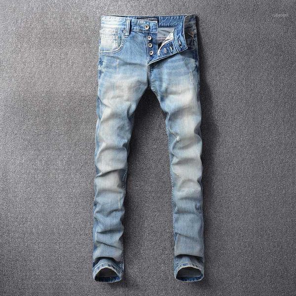 italian vintage fashion men jeans light blue slim fit retro designer jeans men classical cotton denim pants hombre1
italian vintage fashion men jeans light blue slim fit retro designer jeans men classical cotton denim pants hombre1