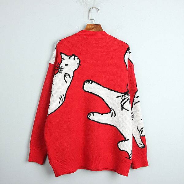 women loose chic blusas sweet cats from drawings of malha korean female christmas jumpers camisola pullovers casual 5z0b, White;black
women loose chic blusas sweet cats from drawings of malha korean female christmas jumpers camisola pullovers casual 5z0b, White;black