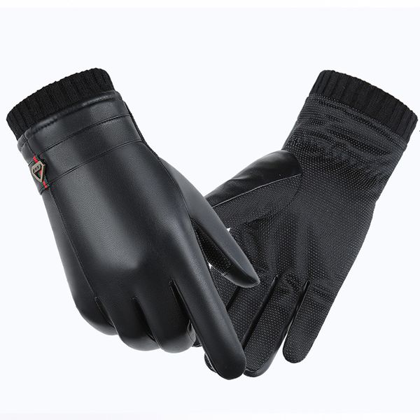 men's winter leather touch screen warm plush thickened non slip riding outdoor gloves, Blue;gray
men's winter leather touch screen warm plush thickened non slip riding outdoor gloves, Blue;gray