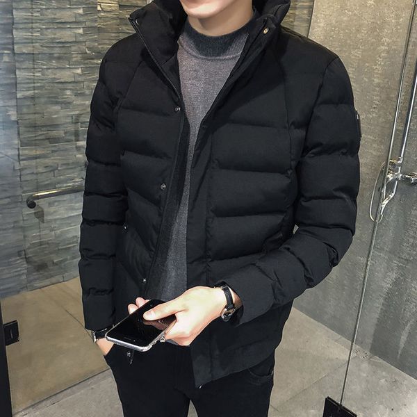 men's thickened thermal cotton clothes and leisure korean jacket with collar in kg-1125, Black
men's thickened thermal cotton clothes and leisure korean jacket with collar in kg-1125, Black