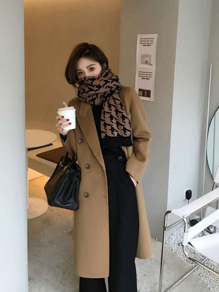 dalu 100% australian wool handmade long khaki aced suit woolen coat female autumn winter small, White;black
dalu 100% australian wool handmade long khaki aced suit woolen coat female autumn winter small, White;black