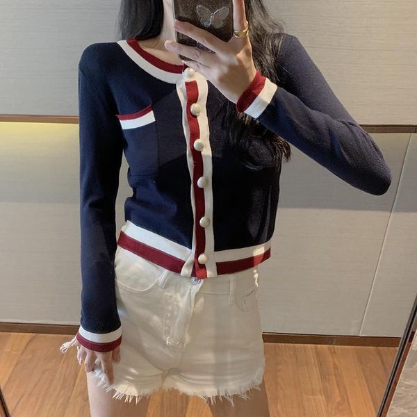 women o neck knitted v neck full sleeve cropped buttons slim sweaters cardigans lady contrast color sweater crop female, White;black
women o neck knitted v neck full sleeve cropped buttons slim sweaters cardigans lady contrast color sweater crop female, White;black