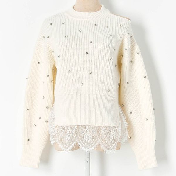 women sweaters boutique hollow luxury rivets out of the shoulder. slight slash-neck women's pullovers. solid . 3471, White;black
women sweaters boutique hollow luxury rivets out of the shoulder. slight slash-neck women's pullovers. solid . 3471, White;black