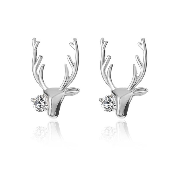 15pairs/lot european new diamond stud earrings copper elk antler ear drop for women christmas gift alloy gold earring jewelry accessories, Golden;silver 
15pairs/lot european new diamond stud earrings copper elk antler ear drop for women christmas gift alloy gold earring jewelry accessories, Golden;silver