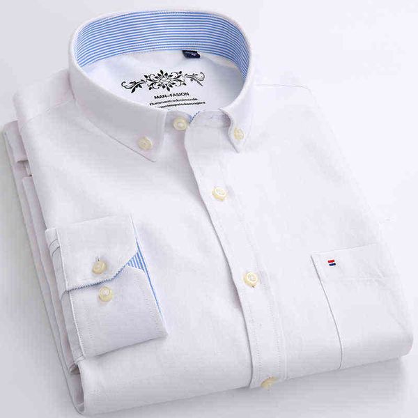 men's plus size casual solid oxford dress shirt single patch pocket long sleeve regular-fit button-down thick shirts w220216, White;black
men's plus size casual solid oxford dress shirt single patch pocket long sleeve regular-fit button-down thick shirts w220216, White;black