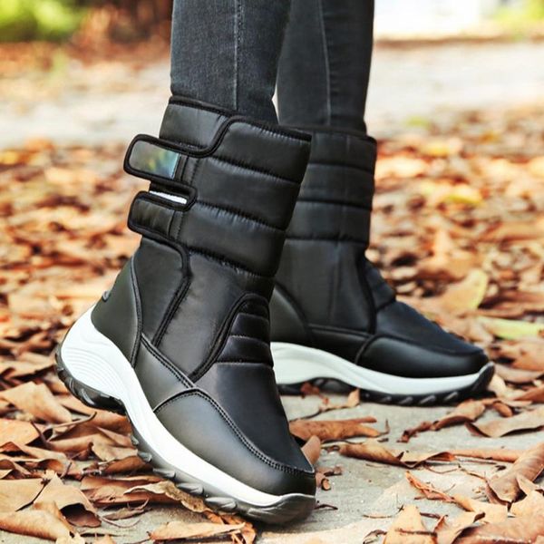 женщины boots pu leather mid-теленок сапоги для женщин водонепроницаемый теплые плюшевые снег flats платформа моды зимняя обувь, Black
женщины boots pu leather mid-теленок сапоги для женщин водонепроницаемый теплые плюшевые снег flats платформа моды зимняя обувь, Black
