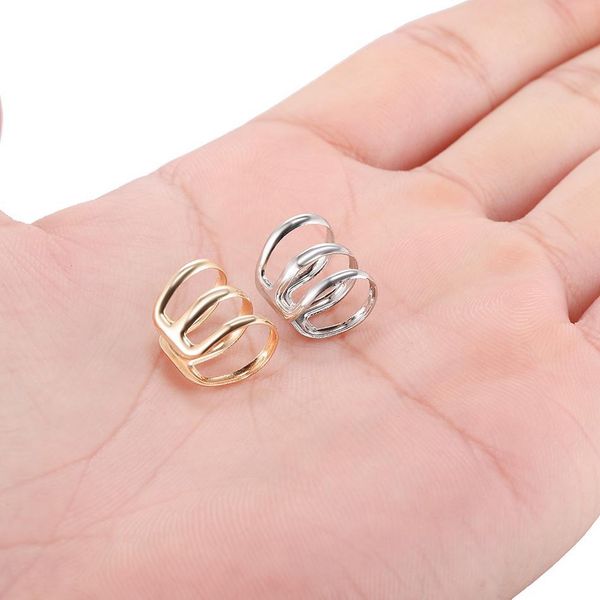 1pc clip on wrap earring tragus 3 hoop gold ear cuff fake cartilage piercings illusion captive bead rings body piercings jewelry q sqcecu, Silver
1pc clip on wrap earring tragus 3 hoop gold ear cuff fake cartilage piercings illusion captive bead rings body piercings jewelry q sqcecu, Silver