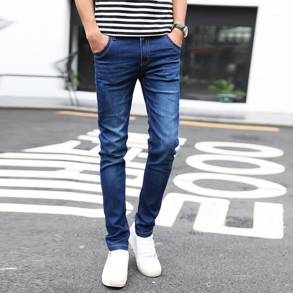 men's jeans brand 2021 men's quality casual slim business denim trousers pencil pants tight1, Blue
men's jeans brand 2021 men's quality casual slim business denim trousers pencil pants tight1, Blue