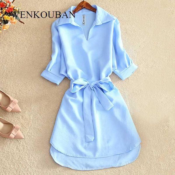 shirts women 2020 summer casual dress fashion office lady solid red chiffon dresses for women sashes tunic ladies vestidos femme1, Black;gray
shirts women 2020 summer casual dress fashion office lady solid red chiffon dresses for women sashes tunic ladies vestidos femme1, Black;gray