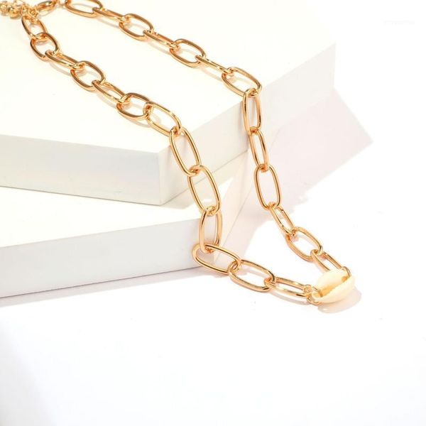 gothic chains rock choker shell necklace metal ring chain on the neck with punk jewelry pendant necklace for women men gift1, Golden;silver
gothic chains rock choker shell necklace metal ring chain on the neck with punk jewelry pendant necklace for women men gift1, Golden;silver