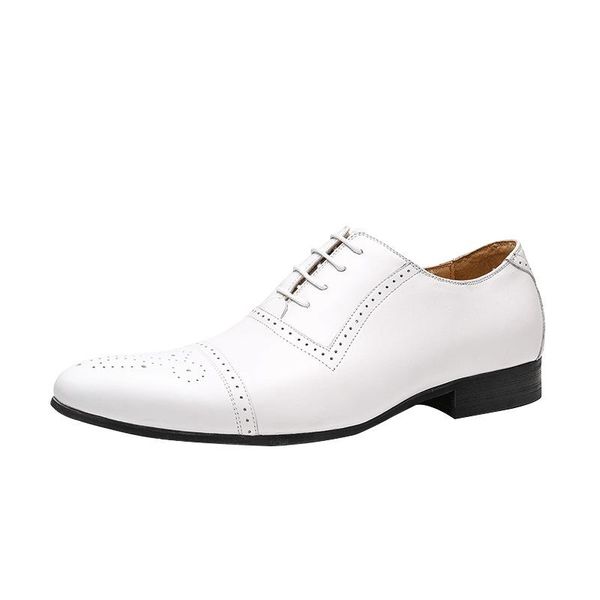cutout men's leather business shoes first layer cowhide leather shoes british pointed toe lace up breathable, Black
cutout men's leather business shoes first layer cowhide leather shoes british pointed toe lace up breathable, Black