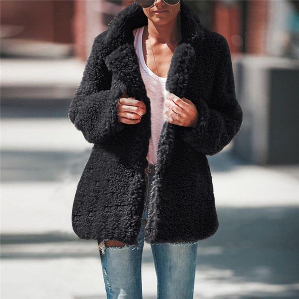 2021 new women coat fluffy jacket autumn plush thick casual plus size lamb winter faux fur coat female overcoat, Black
2021 new women coat fluffy jacket autumn plush thick casual plus size lamb winter faux fur coat female overcoat, Black