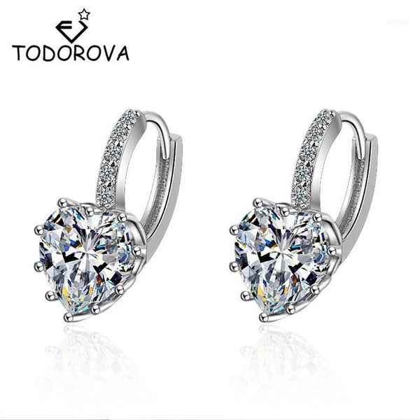 hoop & huggie todorova lady's earrings heart love luxury cz cubic zirconia crystal earring for women wedding jewelry1, Golden;silver
hoop & huggie todorova lady's earrings heart love luxury cz cubic zirconia crystal earring for women wedding jewelry1, Golden;silver