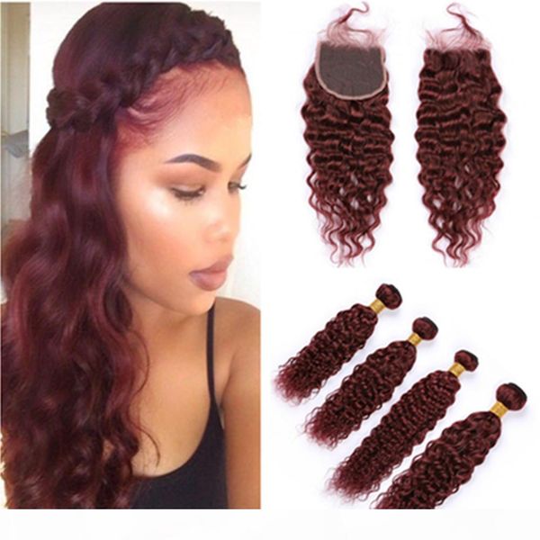 burgundy hair bundles and closure 99j wine red brazilian wet and wavy human hair weaves 4bundles with lace closure water wave hair extension, Black;brown
burgundy hair bundles and closure 99j wine red brazilian wet and wavy human hair weaves 4bundles with lace closure water wave hair extension, Black;brown