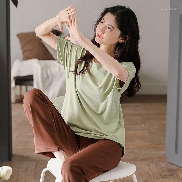 women's sleepwear summer short sleeve pajamas suit women pure cotton cute home clothing for o-neck lounge wear pijama pants casual slee, Black;red
women's sleepwear summer short sleeve pajamas suit women pure cotton cute home clothing for o-neck lounge wear pijama pants casual slee, Black;red
