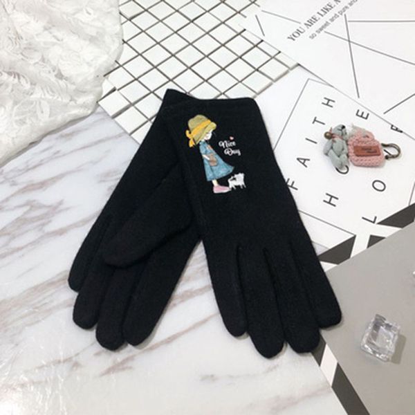female cashmere cute girl print leopard embroidered touch screen mittens winter women wool knit thicker driving warm gloves j75, Blue;gray
female cashmere cute girl print leopard embroidered touch screen mittens winter women wool knit thicker driving warm gloves j75, Blue;gray