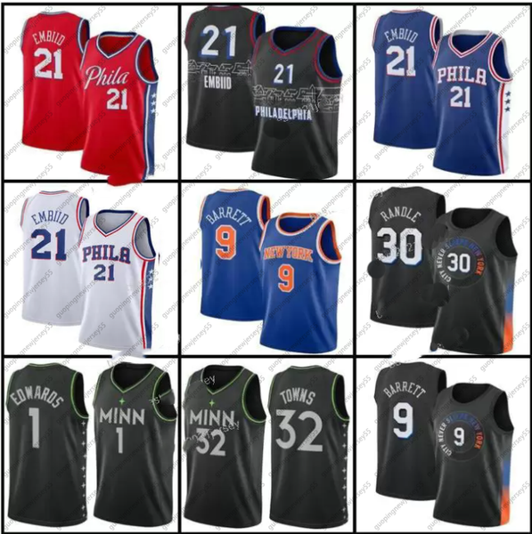 30 randle rj 9 barrett joel 21 embiid jersey karl-anthony 32 cidades anthony 1 edwards kevin basketball garnett size s-2xl, Black;red
30 randle rj 9 barrett joel 21 embiid jersey karl-anthony 32 cidades anthony 1 edwards kevin basketball garnett size s-2xl, Black;red