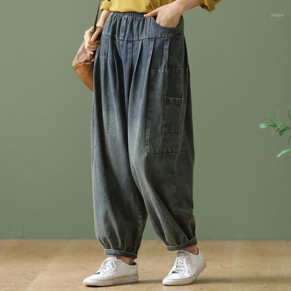 large size jeans women autumn winter loose casual all-match denim pants ladies 2020 new elastic waist pocket washed trousers1, Blue
large size jeans women autumn winter loose casual all-match denim pants ladies 2020 new elastic waist pocket washed trousers1, Blue