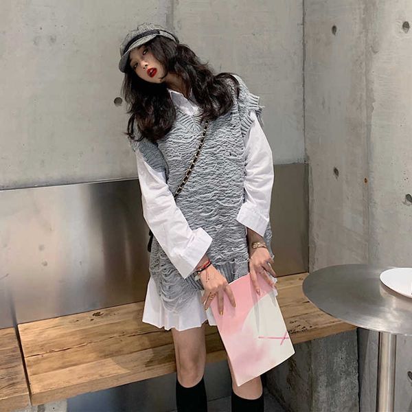 korean women's clothing sweaters vest blusas mujer de moda v-neck solid hole solid fashion brand vetement femme causal fall, White;black
korean women's clothing sweaters vest blusas mujer de moda v-neck solid hole solid fashion brand vetement femme causal fall, White;black
