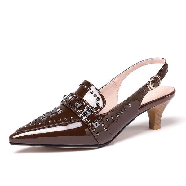 new women shoes high heels rivets women leather pumps ladies shoes pointed toe wedding female sandals stiletto, Black
new women shoes high heels rivets women leather pumps ladies shoes pointed toe wedding female sandals stiletto, Black