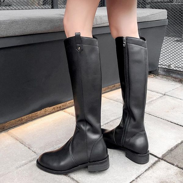 boots women's genuine leather flats winter warm plush knee high round toe side zip autumn black knight shoes women
boots women's genuine leather flats winter warm plush knee high round toe side zip autumn black knight shoes women