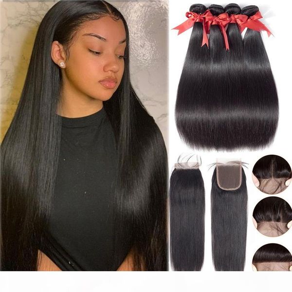 straight bundles with closure brazilian hair weave bundles with closure human hair bundles with closure hair extension, Black
straight bundles with closure brazilian hair weave bundles with closure human hair bundles with closure hair extension, Black