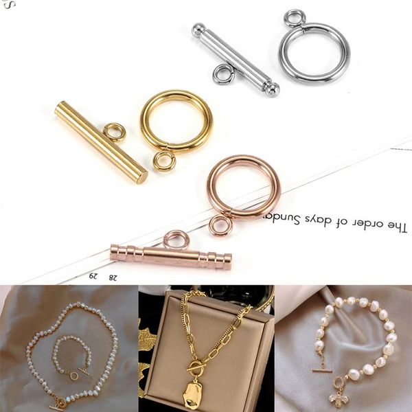 6 sets gold color stainless steel fastener bracelet toggle clasp buckle connector for jewelry making ot clasps diy acc jllmak, Silver
6 sets gold color stainless steel fastener bracelet toggle clasp buckle connector for jewelry making ot clasps diy acc jllmak, Silver