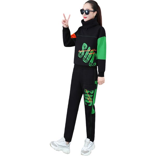 winter women's fashions two sets ladies printed leather suits warm turtlenecks high + pants plus cashmere 3cr1, White
winter women's fashions two sets ladies printed leather suits warm turtlenecks high + pants plus cashmere 3cr1, White