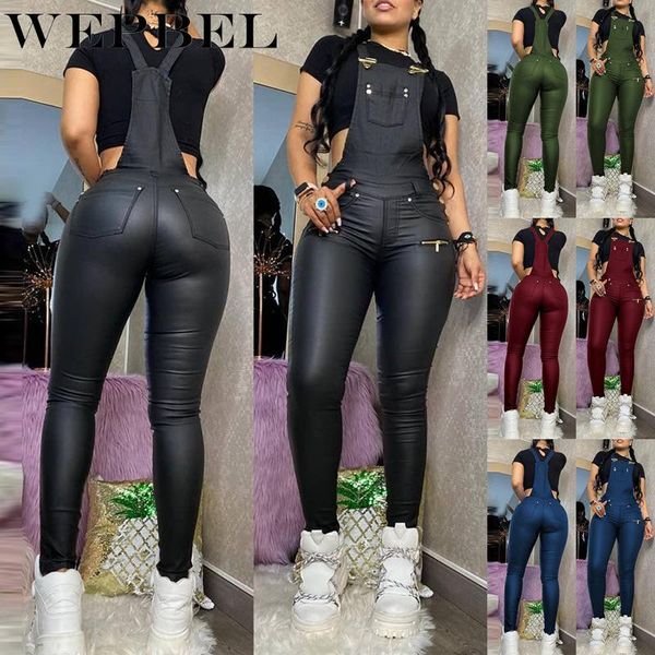 wepbel women pu leather skinny leggings pencil pants with pocket ladies elegant zipper high waist slim fit bib trousers, Black
wepbel women pu leather skinny leggings pencil pants with pocket ladies elegant zipper high waist slim fit bib trousers, Black