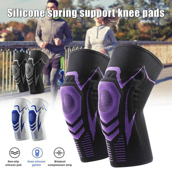 1 pair basketball running fitness silicone elastic non-slip spring support knee pads als881, Black;gray
1 pair basketball running fitness silicone elastic non-slip spring support knee pads als881, Black;gray