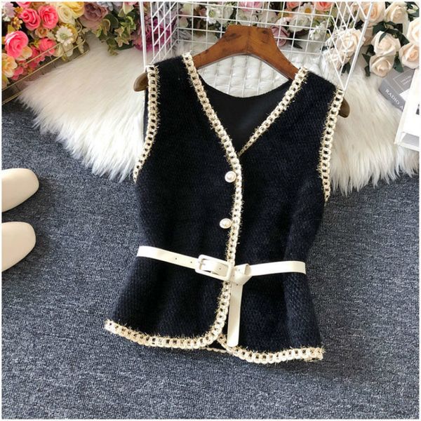 new 2021 spring fashions thin female wool elegant waistcoat with sleeveless belt outerwear unique breasted jacket y216 n092 5gn9, Black;white
new 2021 spring fashions thin female wool elegant waistcoat with sleeveless belt outerwear unique breasted jacket y216 n092 5gn9, Black;white