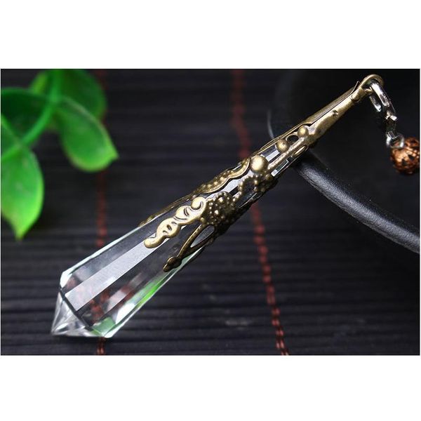 new natural white crystal pendulums for dowsing reiki chakra healing crystals charms necklace filigree qylsse, Black
new natural white crystal pendulums for dowsing reiki chakra healing crystals charms necklace filigree qylsse, Black