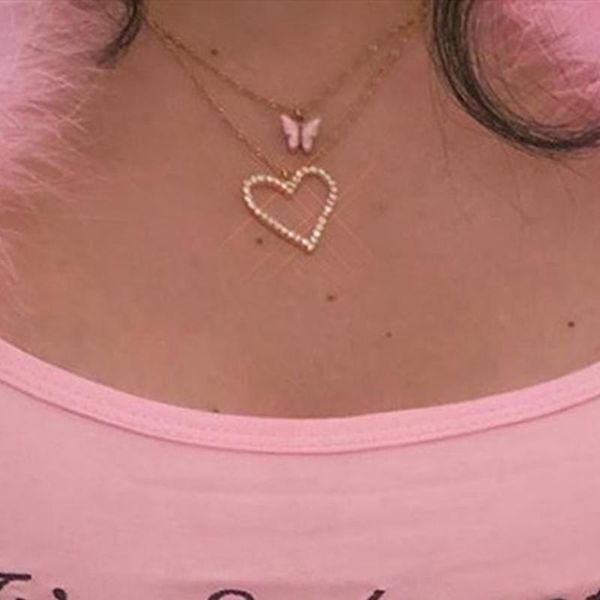 chokers women fashion crystal heart butterfly pendant choker necklace for sweet clavicle chain jewelry gifts, Golden;silver
chokers women fashion crystal heart butterfly pendant choker necklace for sweet clavicle chain jewelry gifts, Golden;silver