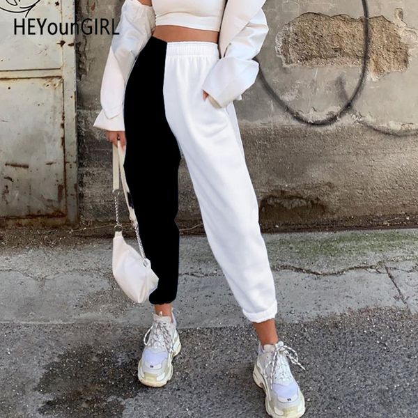 heyoungirl patchwork black white casual sweatpants women fashion high waist harem pants capirs autumn harajuku joggers trousers c1111
heyoungirl patchwork black white casual sweatpants women fashion high waist harem pants capirs autumn harajuku joggers trousers c1111