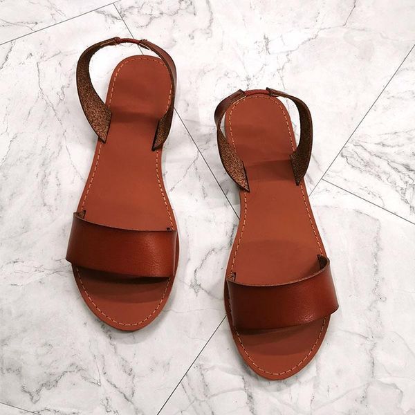 solid pu leather women sandals for 2021 summer flat shoes back elastic band rome casual shoes lady fashion brand sandal woman1, Black
solid pu leather women sandals for 2021 summer flat shoes back elastic band rome casual shoes lady fashion brand sandal woman1, Black