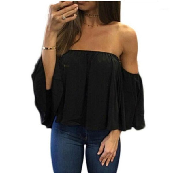 5xl new womens fashion 2020 women summer chiffon blouse off shoulder flare sleeve casual shirt black white plus size1
5xl new womens fashion 2020 women summer chiffon blouse off shoulder flare sleeve casual shirt black white plus size1