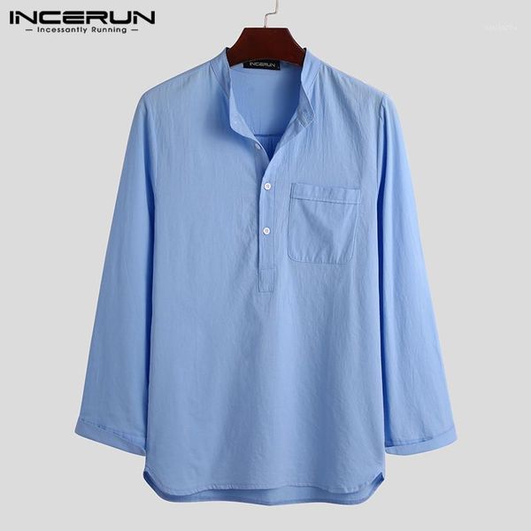 incerun casual solid color blusas leisure pockets camisa hombre chemise men cotton shirts autumn long sleeve stand collar blouse1, White;black
incerun casual solid color blusas leisure pockets camisa hombre chemise men cotton shirts autumn long sleeve stand collar blouse1, White;black