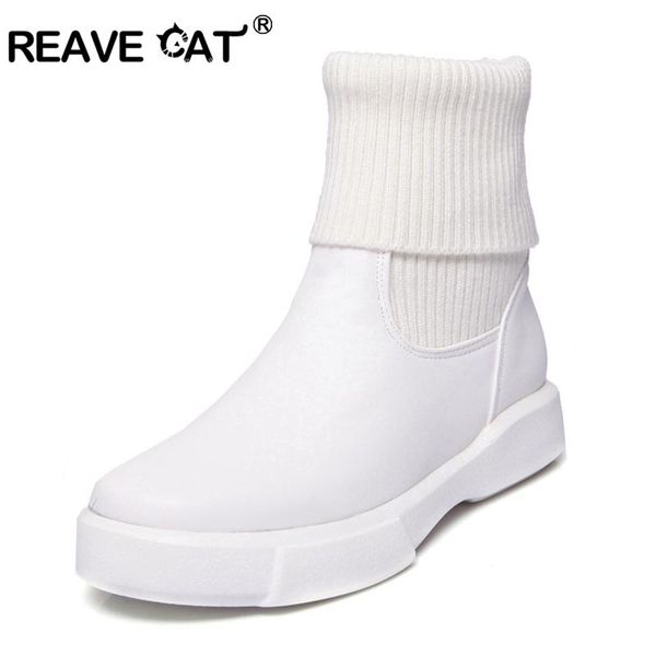 boots reave cat ankle women slip-on round toe knitting riding platform flat soft sole female botas feminina a1252, Black
boots reave cat ankle women slip-on round toe knitting riding platform flat soft sole female botas feminina a1252, Black