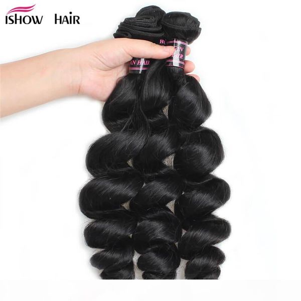 good8a brazilian indian malaysian virgin hair loose wave 3pcs with lace closure unprocessed pure hair extension ishow products, Black
good8a brazilian indian malaysian virgin hair loose wave 3pcs with lace closure unprocessed pure hair extension ishow products, Black
