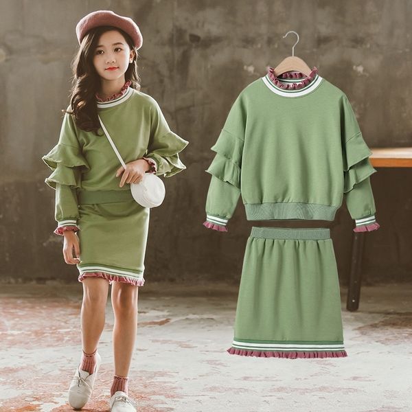 fashion girls spring clothing set long sleeve + lacework skirt kid girl clothes sets 10 12 year girls outfits fall new y200325, White
fashion girls spring clothing set long sleeve + lacework skirt kid girl clothes sets 10 12 year girls outfits fall new y200325, White
